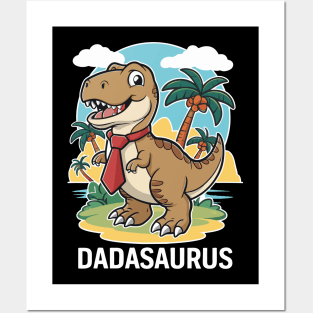 Dadasaurus T-Rex Dinosaur Father's Day Posters and Art